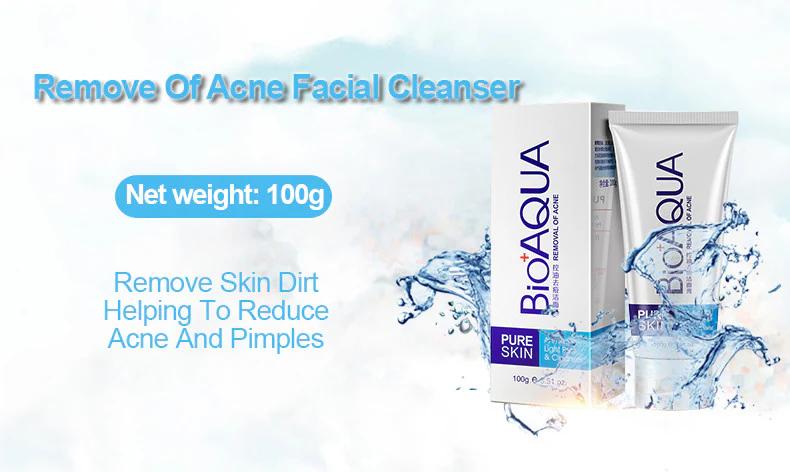 BIOAQUA Anti Acne Face Wash for Oily Skin 100g - Image 3