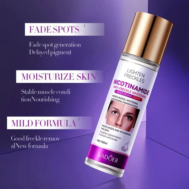 SADOER Nicotinamide Whitening Anti Freckle Moisturizing Toner 100ml - Image 3