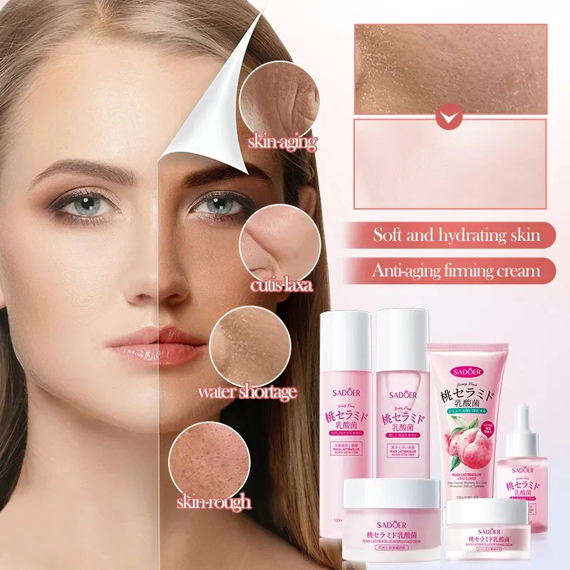 SADÕER Peach & Lactobacillus 6-Piece Skincare Set 🍑 | Moisturizing & Brightening Routine - Image 5