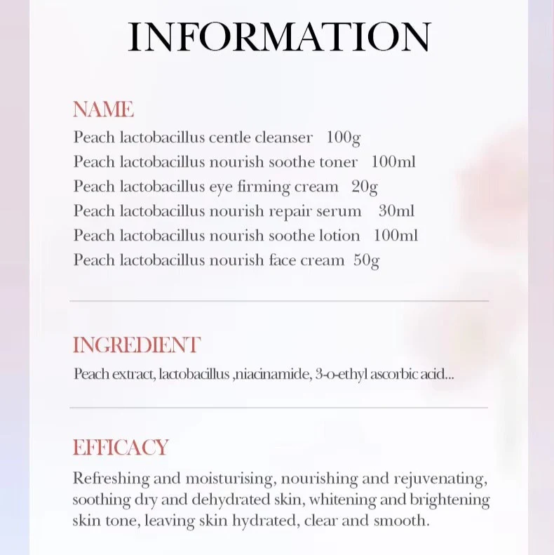 SADÕER Peach & Lactobacillus 6-Piece Skincare Set 🍑 | Moisturizing & Brightening Routine - Image 7